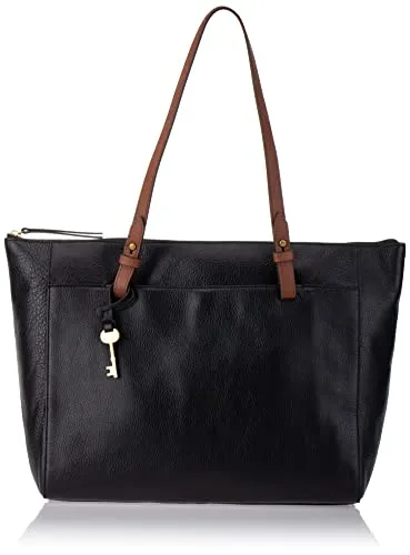 Fossil Rachel Damen-Shopper Tasche aus Eco-Leder - Elegante Tote Tasche aus Eco-Leder, mit 1 Reißverschlussfach und 2 Steckfächern, ideal für stilbewusste Frauen.