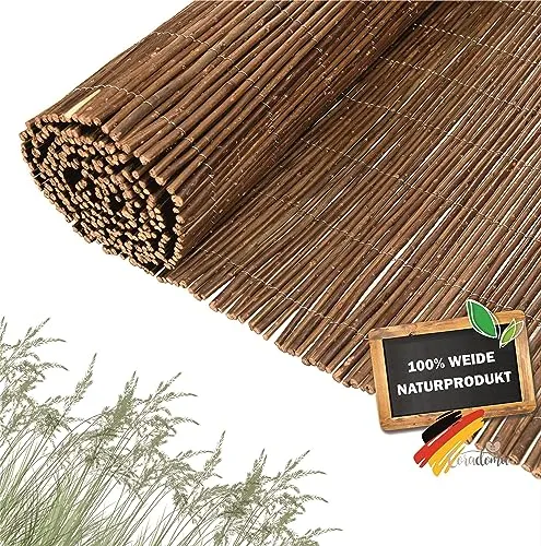 Coradoma Weidenzaun - Sichtschutz für Balkon, Terrasse & Garten - Weidenzäune aus 100% Naturmaterial bieten Sicht- und Windschutz, sind wetterbeständig und in vielen Größen erhältlich. Ideal für eine nachhaltige Gartengestaltung.
