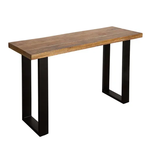 Riess-Ambiente Konsolentisch IRON CRAFT 115cm natur/schwarz - Konsolentisch aus massivem Mango-Holz mit stilvollem Eisen-Gestell, ideal für individuelle Wohnakzente und bietet Platz für Dekoration oder als praktischer Schreibtisch.