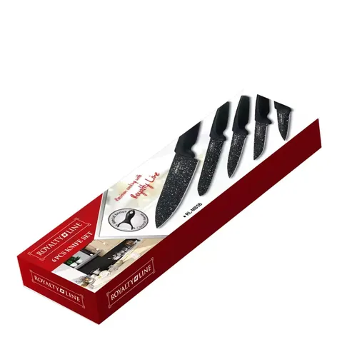 Produktbild Küchenmesser Messer Set Küche Schneidmesser 6tlg schwarz