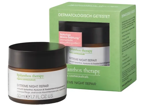 Spilanthox Therapy Feuchtigkeitscreme Nachtcreme Extreme Night Repair, 50 ml - Feuchtigkeitscreme für intensive Nachtpflege, mit Spilanthol für eine sichtbare Hautverjüngung und optimale Feuchtigkeitsversorgung über Nacht.