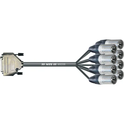 MUSIC STORE Studio Multicore 8/25-XLR 3m - Kabel, Leitungen & Stecker - 8 symmetrische Kanäle mit robustem Vollmetallgehäuse, ideal für Studioanwendungen, inklusive 3 Jahre Garantie und 30 Tage Geld-zurück-Garantie.