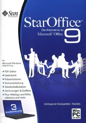 StarOffice 9 - Office-Anwendung für Windows 2000 - Umfassende Bürosoftware mit USK 0, ideal für einfache Dokumentenerstellung und Verwaltung auf Windows 2000.