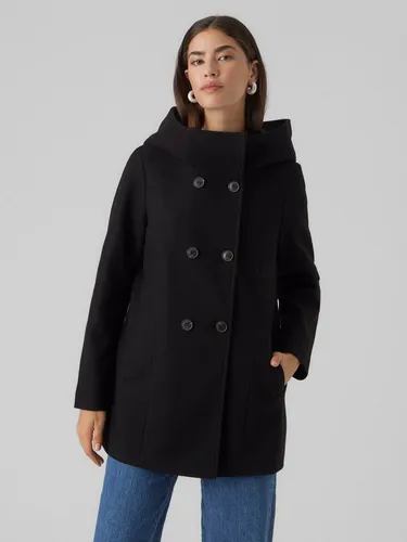 Vero Moda Funktionsmantel Fortune in Schwarz - Größe S (36) - Funktionsjacke aus 50% recyceltem Polyester, mit Kapuze und Stehkragen für optimalen Wetterschutz und stilvollen Look.
