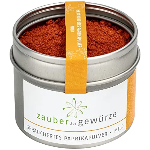 Zauber der Gewürze Geräuchertes Paprikapulver - Paprika geräuchert smoked gemahlen, original spanisch Pimenton de la vera mit rauchigem Geschmack für Chorizo, Fleisch oder Kartoffelgerichte, 50 g