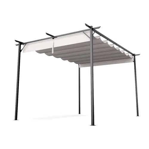 blumfeldt Pavillon Pantheon Robust Set, 3x4m - Wetterfester Pavillon für Garten und Camping, pulverbeschichtetes Stahlgestell und langlebiges Polyesterdach sorgen für Stabilität und Schutz.