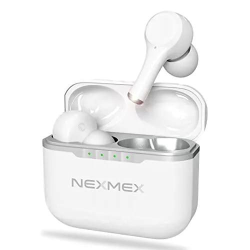 Kopfhörer Headset In-Ear Bluetooth kabellos Earbuds kompatibel mit Samsung Galaxy S25 S24 S23 S22 Plus Ultra ANC Noise Cancelling Ohrhörer Geräuschunterdrückung IPX7 Wasserdicht, Farbe:Weiss