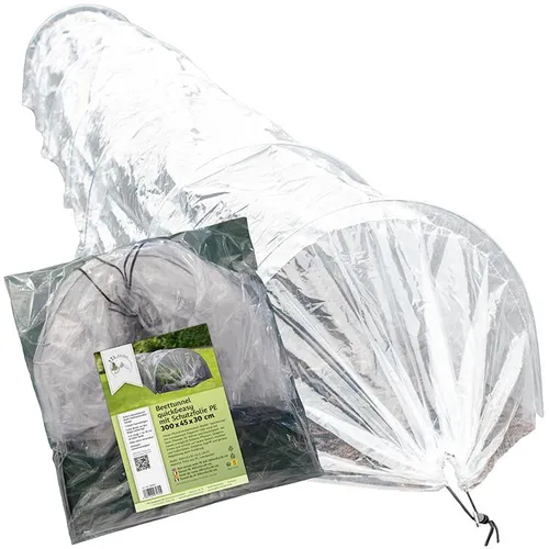 TTL GARDEN Quick&Easy Folientunnel 300x45x30cm PE Folie Beettunnel Frühbeet 3m