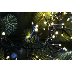 FHS LED-Büschel 2,4m, 384 LED warmweiß, IP44 Adapter - Weiß