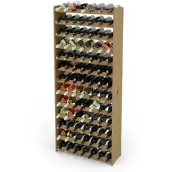 Weinregal RW-3 aus massivem Holz für 91 Flaschen