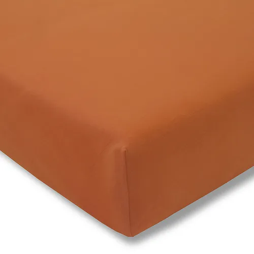 ESTELLA Spannbetttuch Feinjersey | Terracotta in orange von ESTELLA