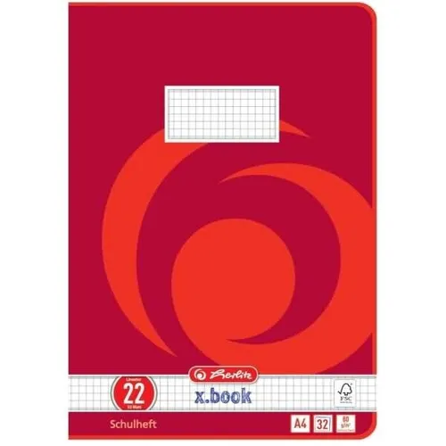 5x Schulhefte A4 32 Blatt Lineatur 22 FSC Mix Herlitz