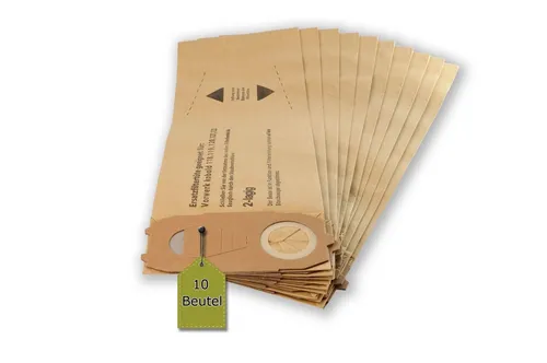 eVendix Staubsaugerbeutel passend für Vorwerk Kobold 118 119 120 121 122, passend für Vorwerk, 10 St., Vorwerk Kobold VK 118, 119, 120, 121, 122