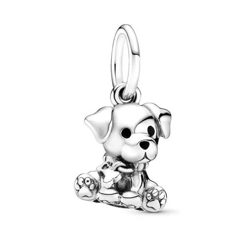 Pandora Kettenanhänger Charm - Labrador Puppy - Eleganter Kettenanhänger aus 925er Sterlingsilber, glänzende Oberfläche und liebevolles Labrador-Puppy-Design, ideal für Tierliebhaber.