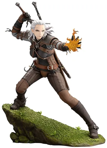 Kotobukiya PVC 1/7 Geralt The Witch Statue - Detailreiche Sammlerfigur - Actionfiguren – Hochwertige 23 cm große Geralt Statue aus der beliebten Bishoujo-Serie, mit beeindruckendem Detailreichtum und schöner Bemalung, perfekt für Sammler und Fans.