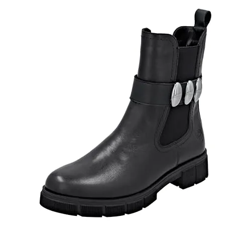 Remonte Chelseaboots für Damen, Gr. 41, Schwarz - Modische Chelseaboots aus Leder mit elastischem Einsatz und Reißverschluss, ideal für stilvolle Outfits und bequemes Tragen. Perfekt für Alltag und Freizeit.