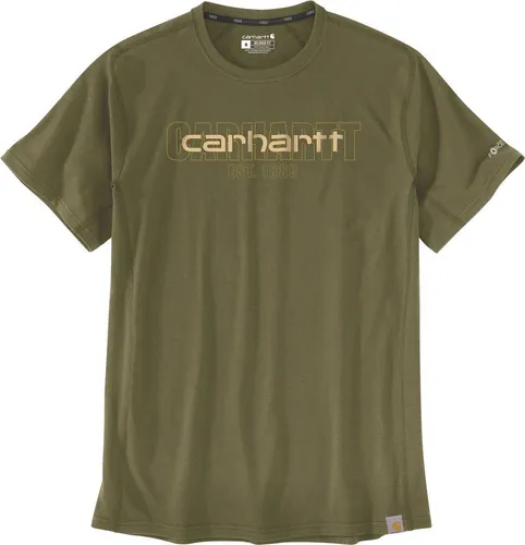 Carhartt Force Herren T-Shirt – Lässige Passform, Kurzärmelig, Mit Logo-Grafik - Das Carhartt Force T-Shirt bietet eine lockere Passform und angenehmen Tragekomfort. Ideal für den täglichen Gebrauch, sorgt die FastDry-Technologie für trockene Haut und Bewegungsfreiheit.