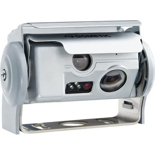 Dometic PerfectView CAM 44 Rückfahrkamera, Farb-Doppelkamera, Silber