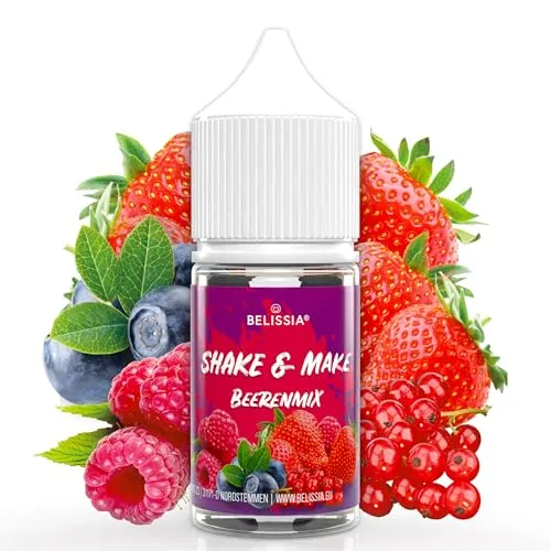 Belissia Shake and Make Beerenmix - 30ml hochdosiertes Lebensmittelaroma - zum Nachfüllen - Für Backen, Speisen, Getränke, Shakes, DIY & Raumduft - Vegan & ohne Zusatzstoffe