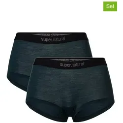 super.natural W TUNDRA175 BOYFRIEND HIPSTER 2-PACK - Funktionsunterwäsche für Damen im 2er Pack, atmungsaktiv und temperaturregulierend dank Merino-Polyester-Mix – ideal für Alltag und Sport.