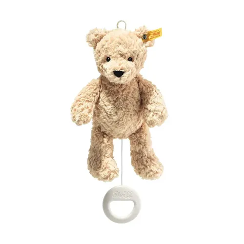 Steiff Spieluhr Teddybär Jimmy 23 cm – Sanfte Melodien für Babys - Spieluhr für Babys mit der Melodie 'Guter Mond', waschmaschinenfest bei 30°C und abnehmbaren Musikwerk. Ideal für einen ruhigen Schlaf.