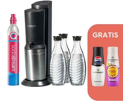SodaStream CRYSTAL 3.0 Wassersprudler Bundle in schwarz von SodaStream