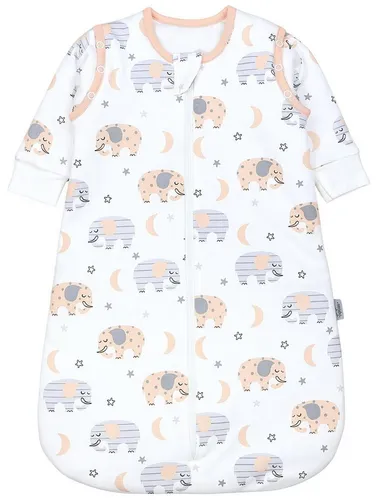 TupTam Babyschlafsack 2.5 TOG mit abnehmbaren Ärmeln - Bunter Ganzjahresschlafsack für Babys (Größe 80-86), aus 100% Baumwolle gefertigt, bietet hohen Komfort und Flexibilität durch abnehmbare Ärmel.