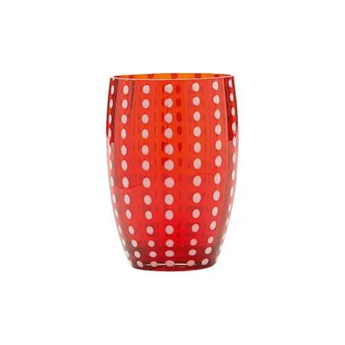 Perle Wasserglas 320 ml rot in rot von Zafferano