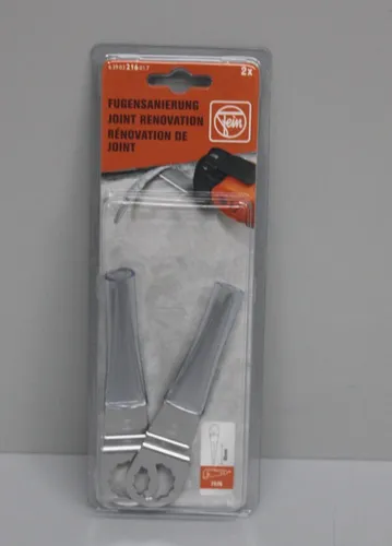 2er Multipack Fein 63903216017 Schneidmesser 60mm - Oszillierendes Multifunktionswerkzeug-Zubehör, 2 hochwertige 60mm Schneidmesser für präzise Schnitte und vielseitige Anwendungen.