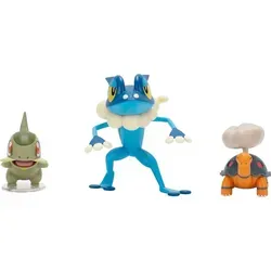Pokémon First Partner Battle Figure Set Figuren 3er-Pack Qurtel, Milza & Amphizel