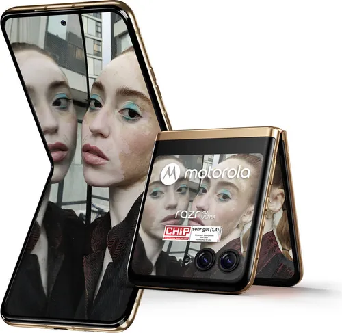 Motorola Razr 40 Ultra - 256 GB, Peach Fuzz, 5G Smartphone - Klapp-Smartphone mit 6,9