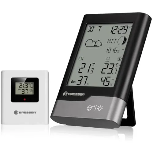 BRESSER Funkwetterstation schwarz/grau mit Außensensor