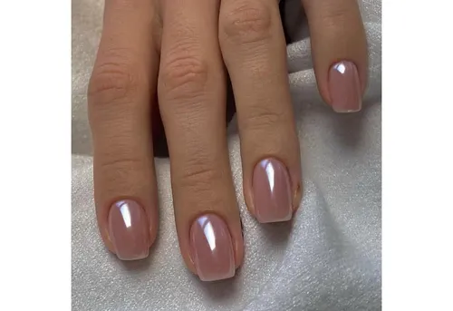 LuxusKollektion Kunstfingernägel 24 Stück Chrome Eckig Nägel Aufkleben Kurz Mirror Pink Fake Kunstnägel