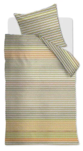 Beddinghouse Mako-Satin-Bettwäsche-Garnitur Rhythm Farbe Multi Größe 155 x 220 cm + 1x 80 x 80 cm Gestreift Streifen Bunt