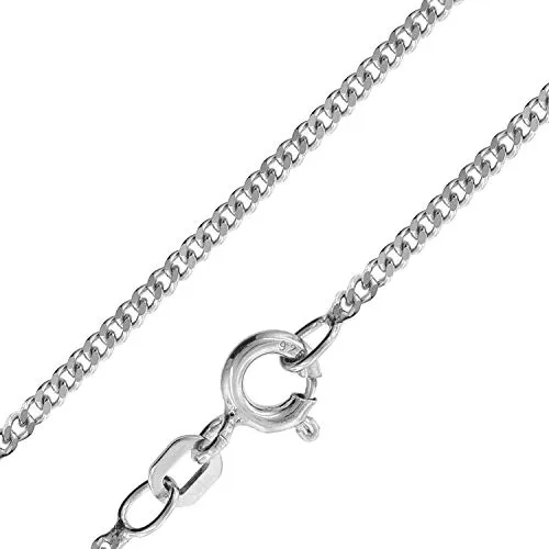 trendor Stabile Panzerkette 925 Sterlingsilber 50 cm - Ketten für Damen, belastbare Flachpanzer-Kette aus Echtsilber, ideal für Anhänger und als zeitloses Geschenk zu besonderen Anlässen.
