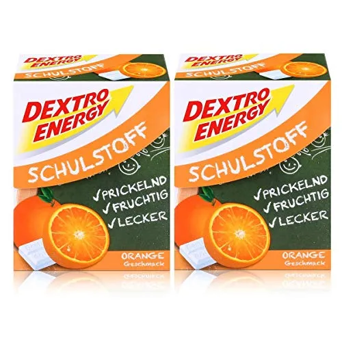 Dextro Energy Schulstoff Traubenzucker Orangen Geschmack 50g (2er Pack)