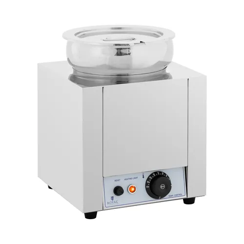 Royal Catering Suppenstation - 7 L - 500 W - matt - Großküchentechnik für perfekte Temperaturen: Die Suppenstation hält mit 500 W und 7 l Volumen Speisen wie Borschtsch oder Käsefondue zuverlässig warm, ganz ohne Wasser.
