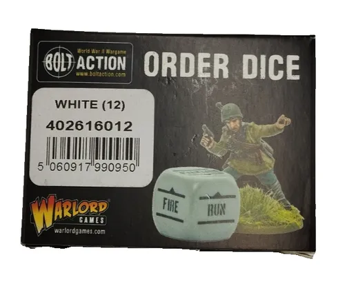 Order Dice Pack - White (12), Bolt Action WW2, Warlord Games, NEU/OVP *