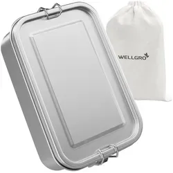Wellgro Lunchbox Edelstahl Dosen eckig