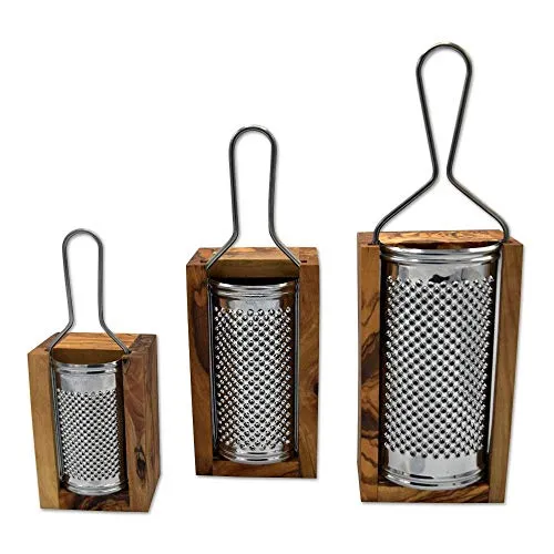 D.O.M.® Käsereibe aus Olivenholz in 3 Größen (Groß (14 cm))