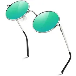 Polarisierte Retro Sonnenbrille für Herren und Damen UV400 Cat 3 - Retro Sonnenbrille im 70er-Stil mit polarisierenden Gläsern für klare Sicht. Ideal für kleinere Gesichtsgrößen, bietet 100% UV-Schutz und kombiniert Stil mit Funktionalität.