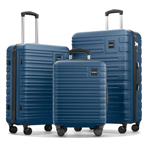 Travely Premium Koffer Set in blau von Travely