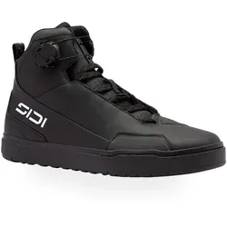 Sidi Kryo Motorrad Schuhe, schwarz, Größe 48 für Männer - Hochwertige Motorradschuhe mit innovativem dualen Schnürsystem für präzisen Sitz. Robuste Konstruktion und verstärkte Protektoren sorgen für Sicherheit und Komfort bei jeder Fahrt.