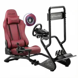 GTPLAYER Rennsimulator Cockpit mit 3D-Stereo-Lautsprechern