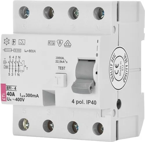 ETI FI-Schalter EFI-4 4-polig 40A 300mA Typ A selektiv
