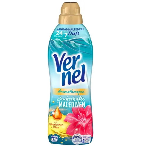 800ml Vernel Aromatherapie Weichspüler Zauberhafte Malediven 32 WL langer Duft