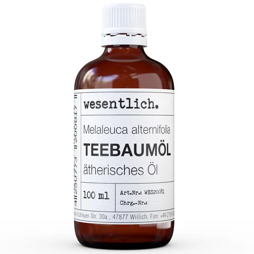 Teebaumöl 100ml - ätherisches Öl von wesentlich. - 100% naturrein (Glasflasche)