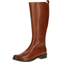 Caprice Stiefel Leder, Damen, Gr. 37, braun (cognac) - Stiefel aus hochwertigem Leder mit elegantem Design und bequemen Blockabsatz für hohen Tragekomfort. Ideal für vielseitige Outfits, sowohl elegant als auch lässig.