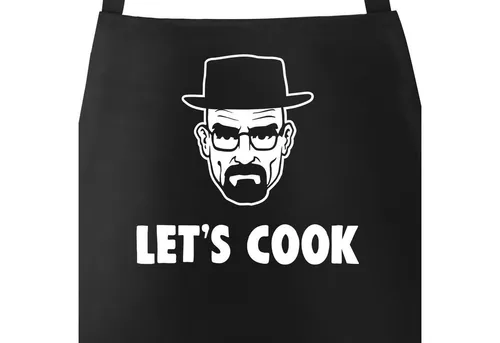 MoonWorks Grillschürze Grill-Schürze für Männer mit Spruch Lets Cook Baumwoll-Schürze Küchenschürze Moonworks®, mit kreativem Aufdruck