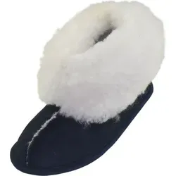 Hausschuhe aus Lammfell in 2 Farben - Marine - 33